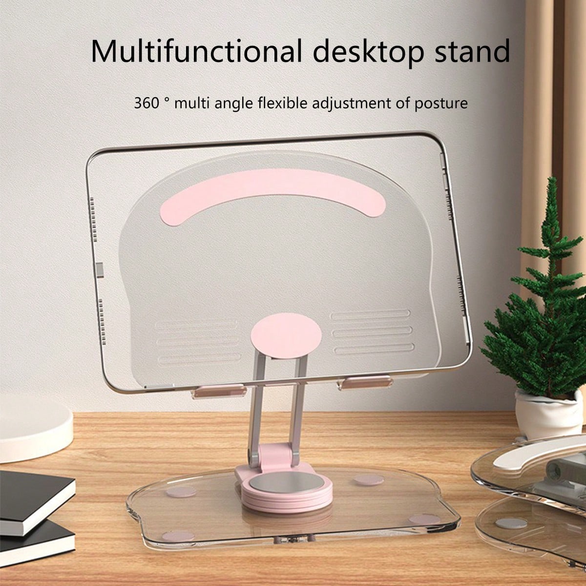 Tablet Accessories For Kids - Transparenter Acryl-Tablet-Ständer, Drehbarer Desktop-Halter, Faltbarer Höhenverstellbarer