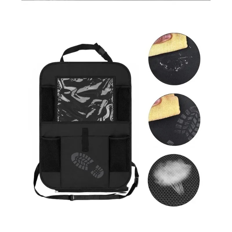 Tablet Accessories For Kids - Auto-Rücksitz-Organizer mit 10 Aufbewahrungstaschen und Touchscreen-Tablet-Halterung,