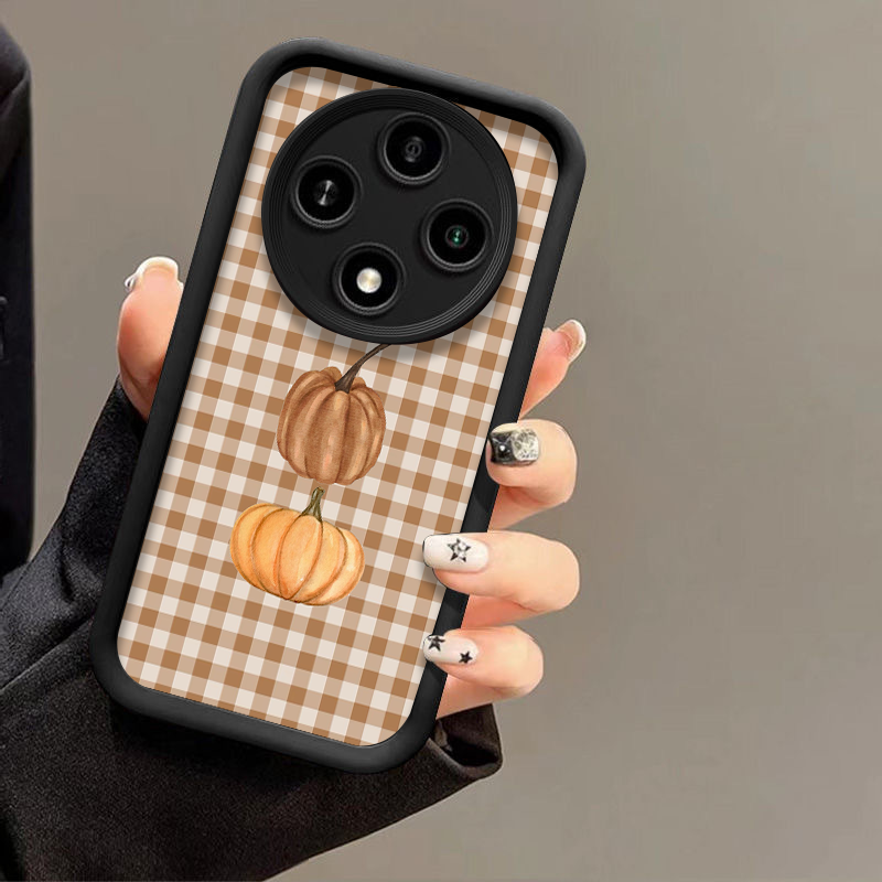 Cartoon Herbst-Kürbis-Gittermu – Oppo Reno 12 Bewertung und Preis